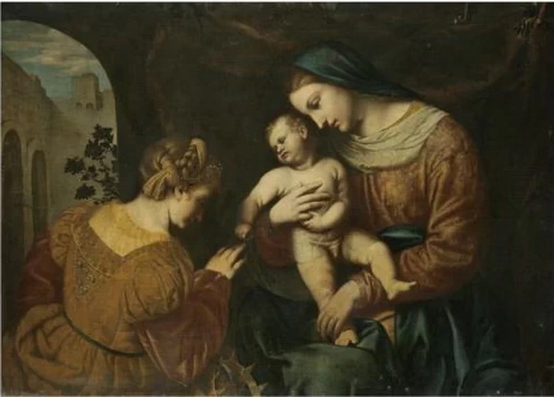 32-Bonvicini Alessandro-Moretto-Madonna con Bambino